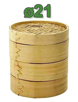 Cestelli di bambu' per cottura al vapore ø 21cm